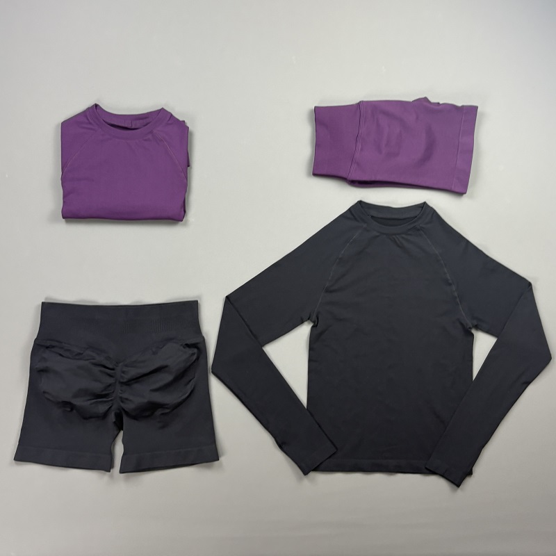 Compression Shorts Athletes - 2 Piece Gym Set Women Raglan