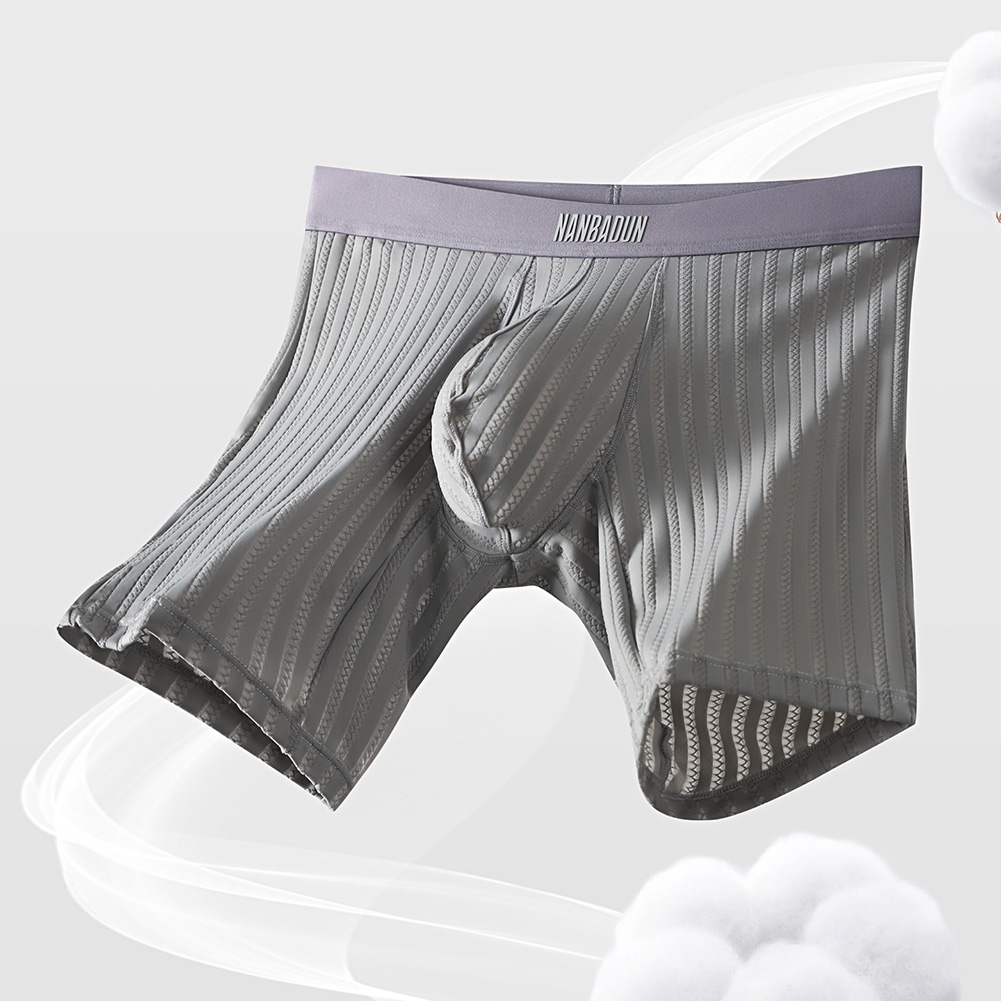 Men Ice Silk Long Leg Shorts B - огляд і ціна Long Leg Trunk Men